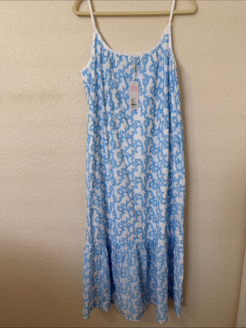 Lilly Pulitzer white and light blue printed sundress
